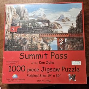 NIB 1000 piece puzzle "Summit Pass art by Ken Zylla still has plastic on it